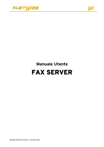 Manuale Utente FAX SERVER - Fastweb