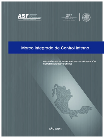 Marco Integrado De Control Interno - Asf.gob.mx