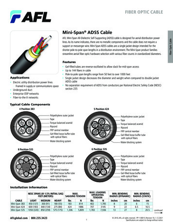 Mini-Span ADSS Cable Fiber Optic Cable - Aflglobal 