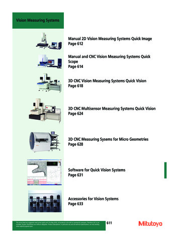 Vision Measuring Systems Manual 2D Vision Measuring Systems Quick Image .