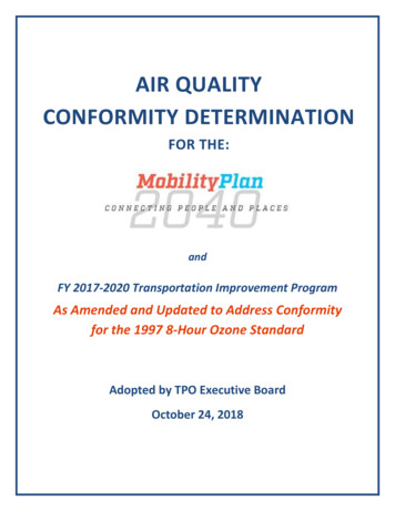 AIR QUALITY CONFORMITY DETERMINATION - Knoxtpo 