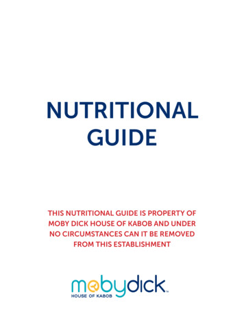 NUTRITIONAL GUIDE - Moby Dick