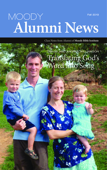 MOODY Fall 2013 Alumni News - Moody Bible Institute