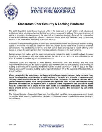 Classroom Door Security & Locking Hardware - Fire Marshals
