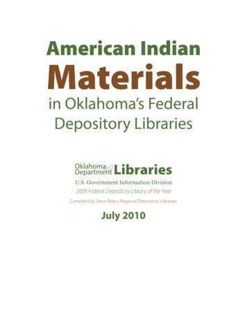 American Indian Materials - Libraries.ok.gov