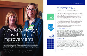 New Knowledge, Innovations, And Improvements - Kaiser Permanente Look .