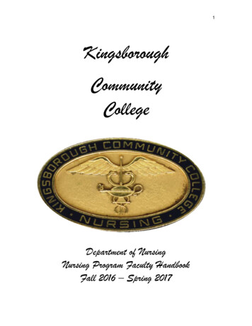 Nursing Program Faculty Handbook - Kingsborough Community College