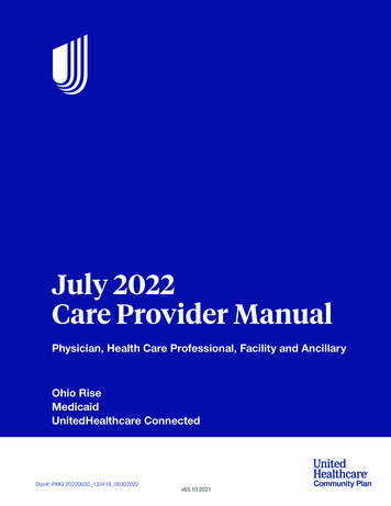 July 2022 Care Provider Manual