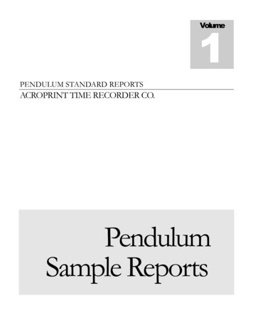 Pendulum Sample Reports - Time Clock EShop 
