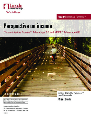 Perspective On Income - The Leaders Group, Inc.