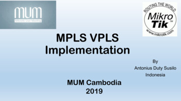 MPLS VPLS Implementation - MikroTik