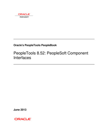 PeopleTools 8.52: PeopleSoft Component Interfaces - Oracle