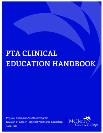 PTA Clinical Education Handbook - McHenry County College