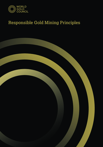 Responsible Gold Mining Principles