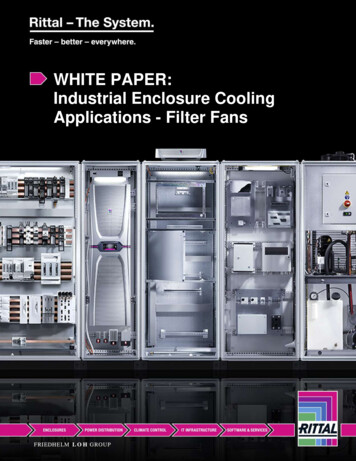 WHITE PAPER: Industrial Enclosure Cooling Applications - Filter Fans