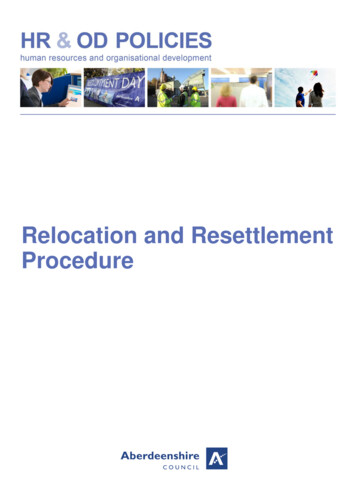 Relocation And Resettlement Procedure - Aberdeenshire