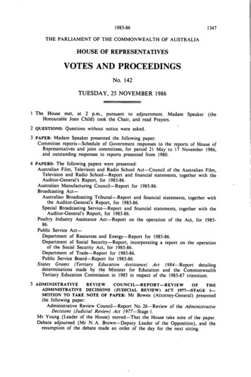 Votes And Proceedings