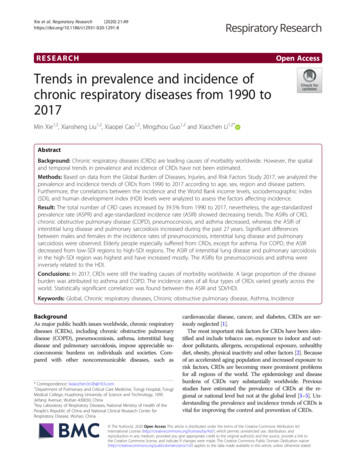 Trends In Prevalence And Incidence Of Chronic Respiratory Diseases From .