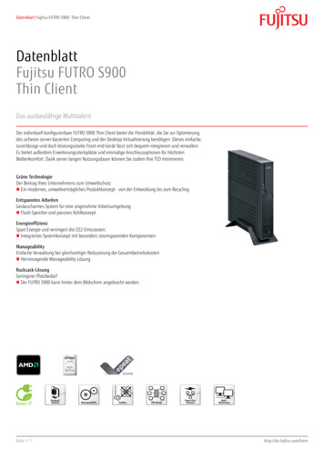 Datenblatt Fujitsu FUTRO S900 Thin Client - ESM-Computer