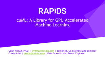 CuML: A Library For GPU Accelerated Machine Learning