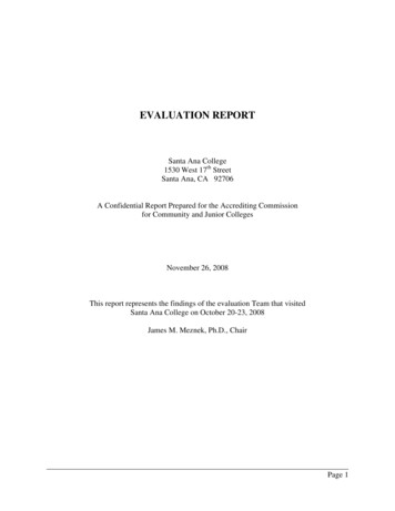 SAC Accreditation Evaluation Report 2008 - Sac.edu