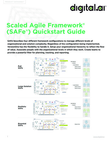 Scaled Agile Framework (SAFe ) Quickstart Guide - Digital.ai