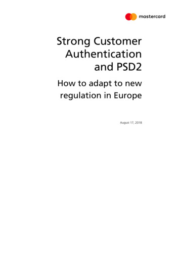 Strong Customer Authentication And PSD2 - MasterCard Social Newsroom