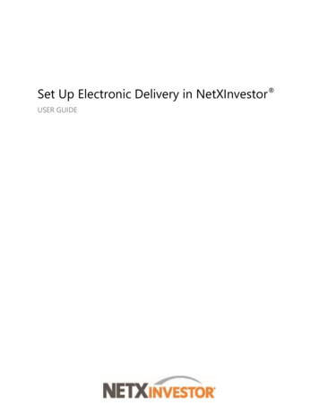 NetXInvestor Set Up Electronic Delivery User Guide