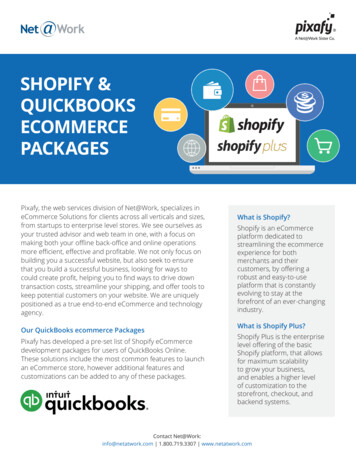 Shopify ECommerce Quickbooks Integration Packages. - Pixafy