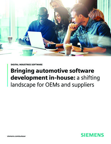 Bringing Automotive Software Development In-house: A . - Siemens Software