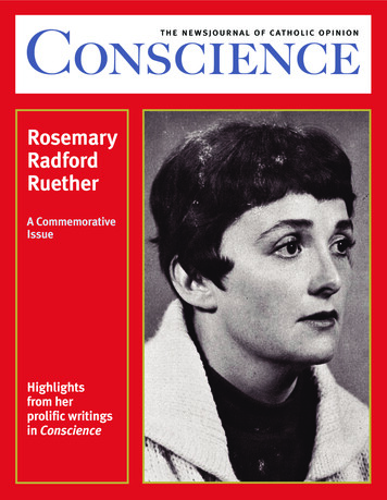 Rosemary Radford Ruether - Catholics For Choice