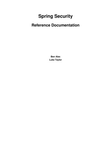 Spring Security - Reference Documentation