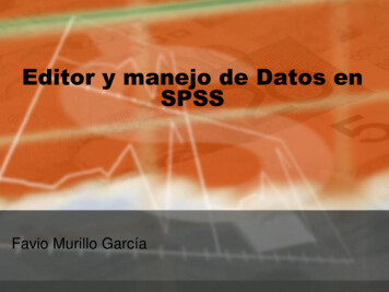 Editor Y Manejo De Datos En SPSS - Faviok.weebly 