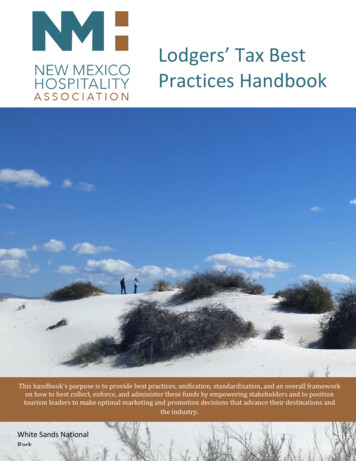 Lodgers' Tax Best Practices - New Mexico Hospitality