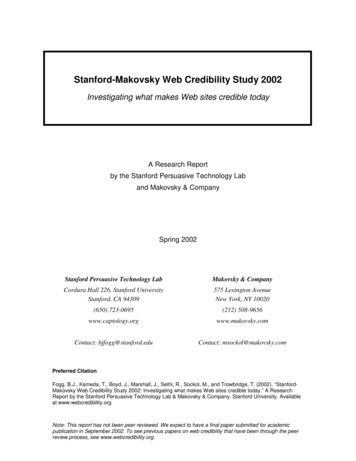 Stanford-Makovsky Web Credibility Study 2002