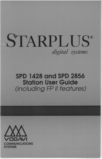 StarPlus SPD 1428-2856 User Guide - Wedophones 