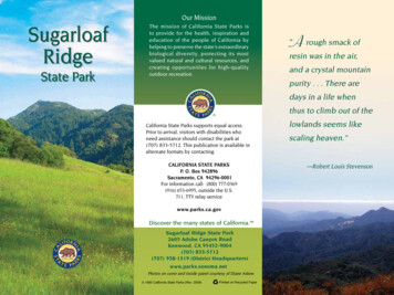 Our Mission Sugarloaf A Ridge - Parks.ca.gov