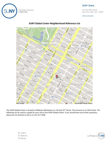SUNY Global Center Neighborhood Reference List