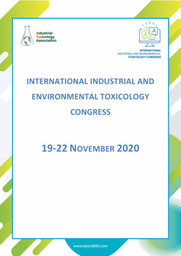 International Industrial And Environmental Toxicology Congress
