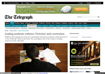 Leading Academic Criticises 'Victorian'-style Curriculum - Telegraph