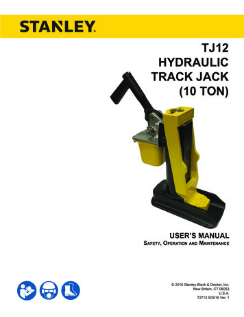 TJ12 HYDRAULIC TRACK JACK (10 TON) - Stanley Infrastructure