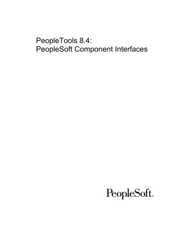 PeopleTools 8.4: PeopleSoft Component Interfaces - Oracle