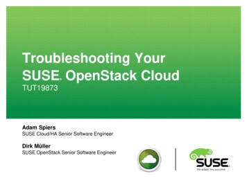 Troubleshooting Your SUSE OpenStack Cloud TUT19873