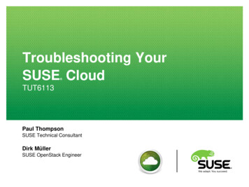 Troubleshooting Your SUSE Cloud - Susecon 