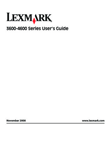 3600-4600 Series User's Guide - Lexmark
