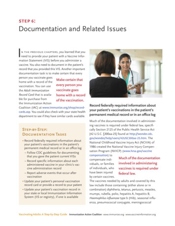 Step W Documentation And Related Issues - Immunize 