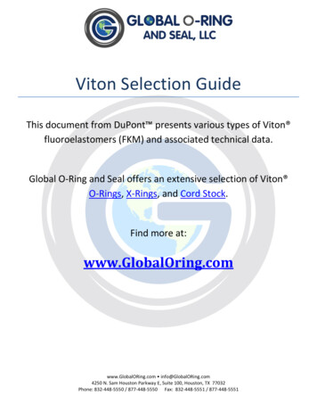 Viton Selection Guide - Global O-Ring And Seal