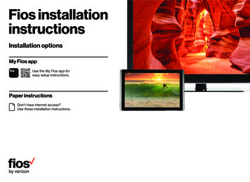 Fios Installation Instructions - Verizon