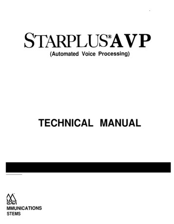 Vodavi Starplus AVP Tech Manual - PDF.TEXTFILES 