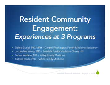 Resident Community Engagement - University Of Washington